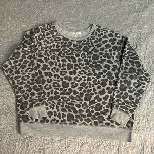 Grayson Threads gray cheetah print sweatshirt